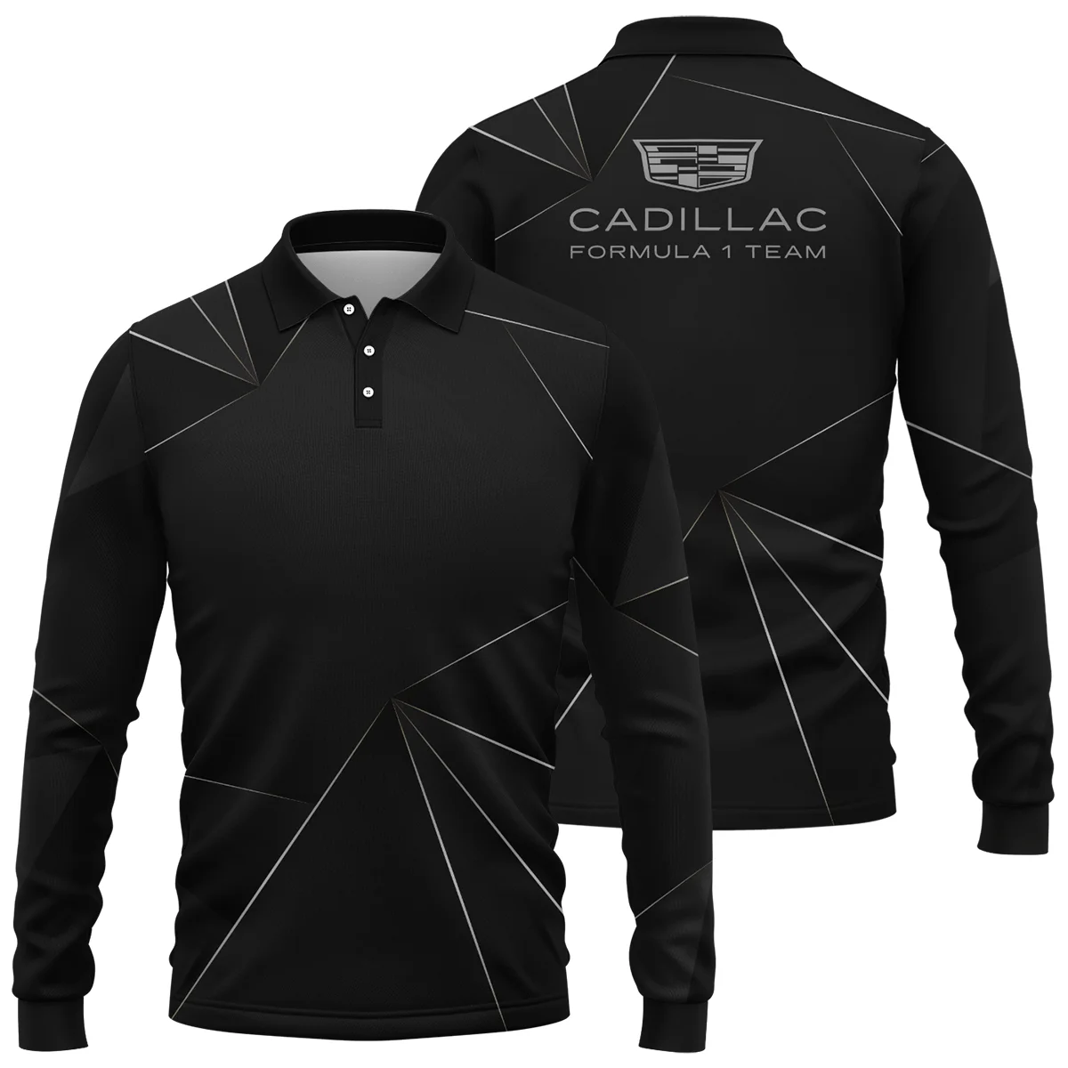 Cadillac F1 Teamwear Long Polo Shirt BL8326A1CDLLPL Cadillac F1 Teamwear Long Polo Shirt BL8326A1CDLLPL