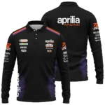 2026 Marco Bezzecchi Aprilia Racing Moto GP Teamwear Long Polo Shirt BLGP26326A1LPL