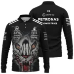 2026 Japan GP Y-3 x Mercedes F1 - Long Polo Shirt BLMER18326A1LPL
