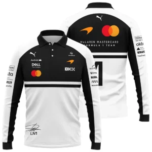 2026 Lando Norris 1 McLaren F1 Teamwear Hoodie Half Zip BLNR25326A3HDF - Cyan