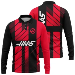 Aston Martin F1 Teamwear Long Polo Shirt BLVA5326A2AMLPL