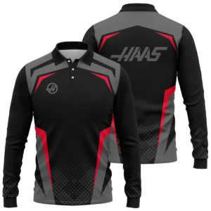 Aston Martin F1 Teamwear Long Polo Shirt BLVA5326A3AMLPL