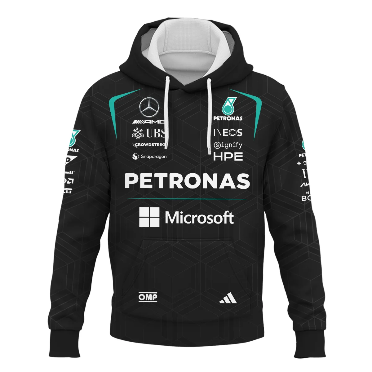 2026 George Russell Mercedes F1 Teamwear Hoodie BLGR30326A1HD - Black 2026 George Russell Mercedes F1 Teamwear Hoodie BLGR30326A1HD - Black