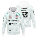 2026 George Russell Mercedes F1 Teamwear Hoodie BLGR30326A2HD - White