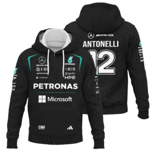 2026 Kimi Antonelli Mercedes F1 Teamwear Bomber BLKA29326A1BB - Black
