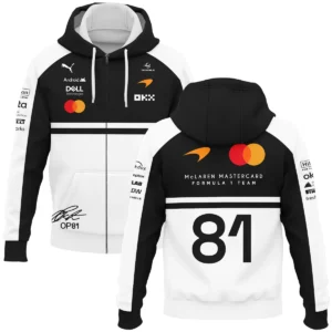 2026 Oscar Piastri 81 McLaren F1 Teamwear Long Polo Shirt BLOP25326A2LPL - White 2026 Oscar Piastri 81 McLaren F1 Teamwear Long Polo Shirt BLOP25326A2LPL - White