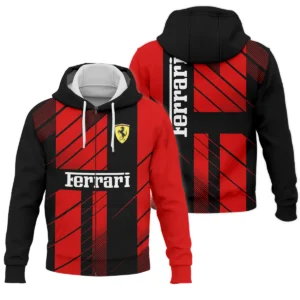 Fanwear Ferrari F1 Teamwear Zipper Hoodie BLVA5326A3FRRZHD - Style For Fan