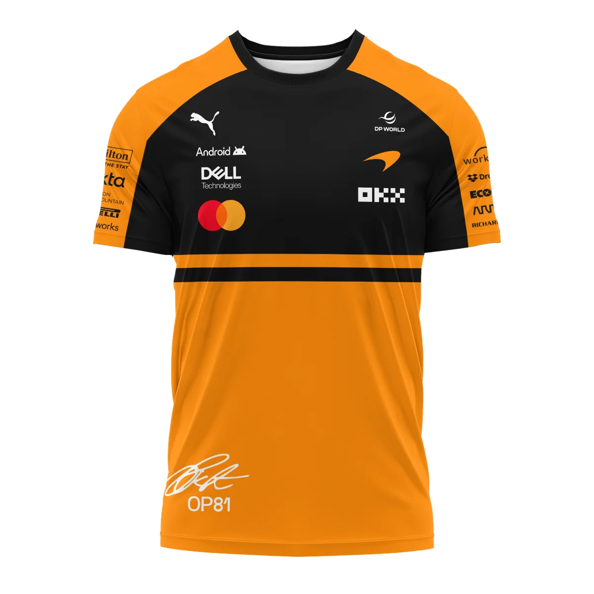 2026 Oscar Piastri 81 McLaren F1 Teamwear T-Shirt BLOP25326A1TS - Orange 2026 Oscar Piastri 81 McLaren F1 Teamwear T-Shirt BLOP25326A1TS - Orange