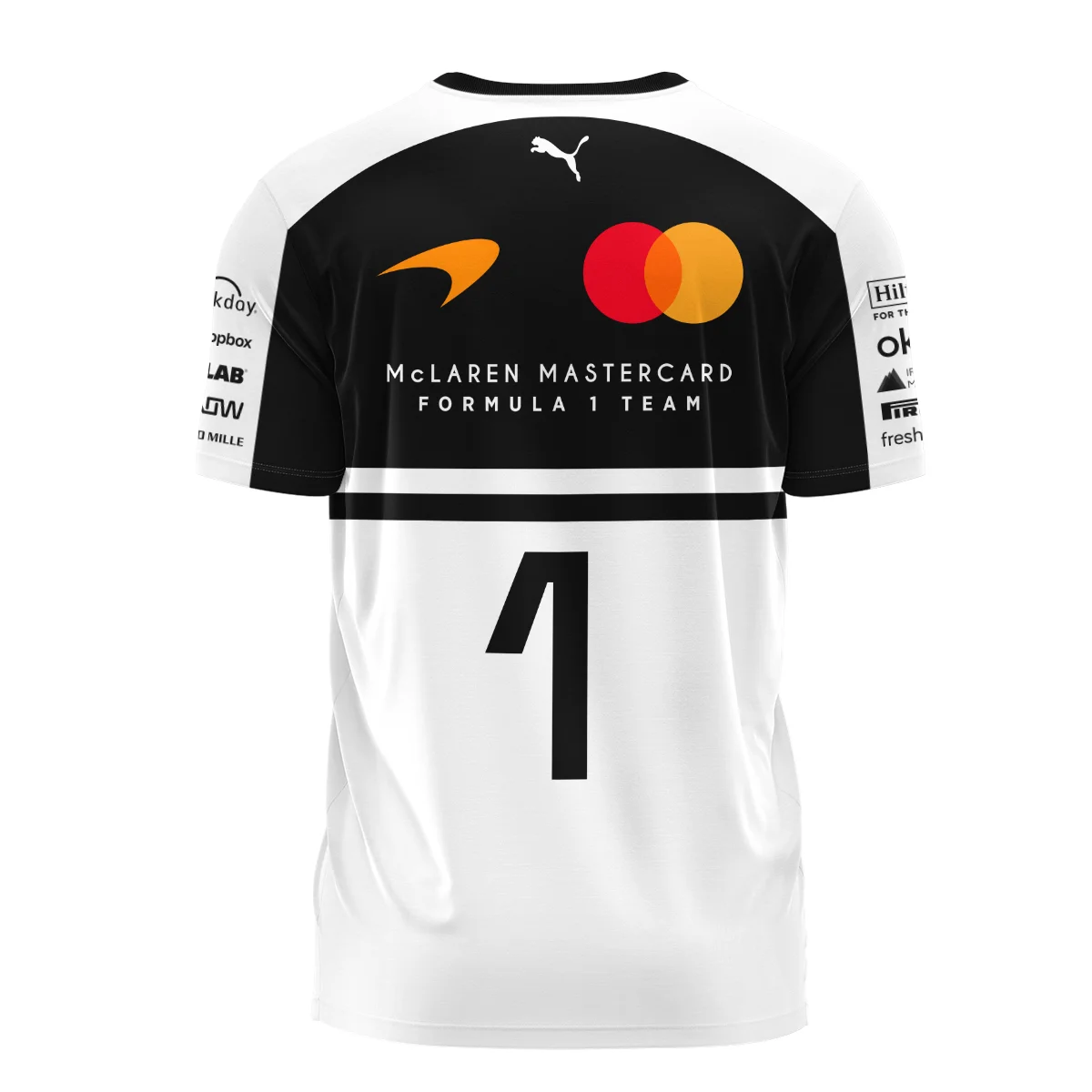 2026 Lando Norris 1 McLaren F1 Teamwear T-Shirt BLNR25326A2TS - White 2026 Lando Norris 1 McLaren F1 Teamwear T-Shirt BLNR25326A2TS - White