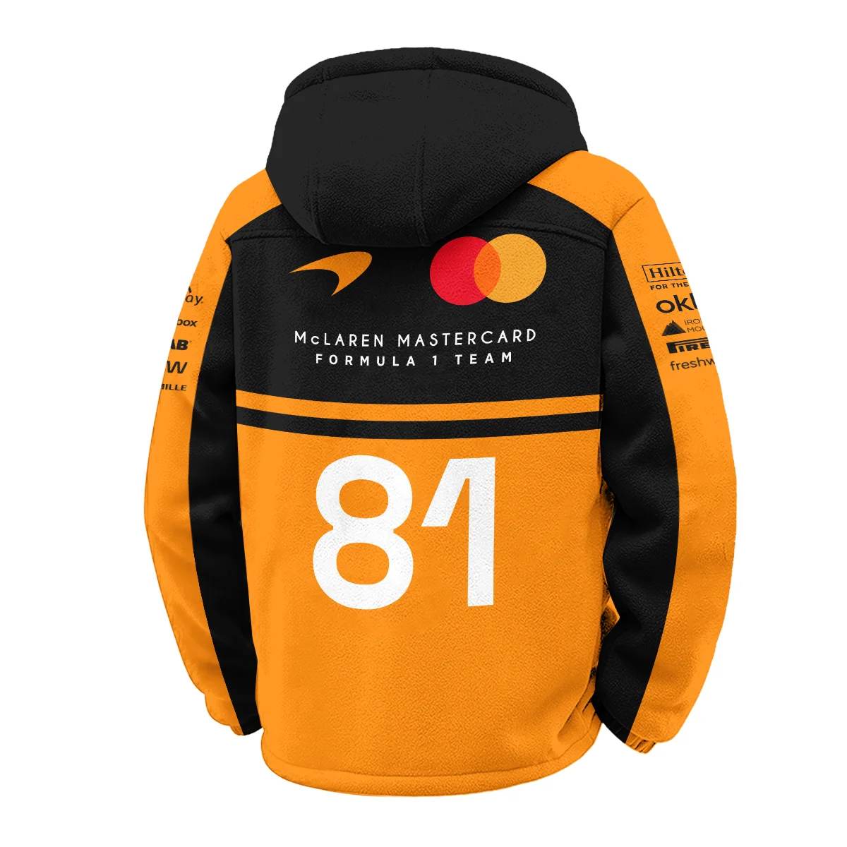2026 Oscar Piastri 81 McLaren F1 Teamwear Winter Fleece Jacket BLOP25326A1WFJ - Orange 2026 Oscar Piastri 81 McLaren F1 Teamwear Winter Fleece Jacket BLOP25326A1WFJ - Orange