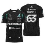 2026 George Russell Mercedes F1 Teamwear T-Shirt BLGR30326A1TS - Black