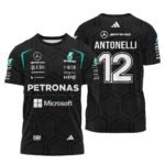 2026 Kimi Antonelli Mercedes F1 Teamwear T-Shirt BLKA29326A1TS - Black