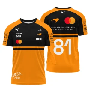 2026 Oscar Piastri 81 McLaren F1 Teamwear Polo Shirt BLOP25326A1PL - Orange