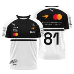 2026 Oscar Piastri 81 McLaren F1 Teamwear T-Shirt BLOP25326A2TS - White