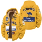 1987 Ayrton Senna Camel Honda F1 Winter Fleece Jacket BL3725A5WFJ
