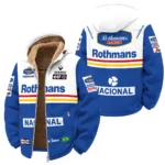 1994 Ayrton Senna Rothmans Williams Renault F1 Winter Fleece Jacket BL3725A6WFJ
