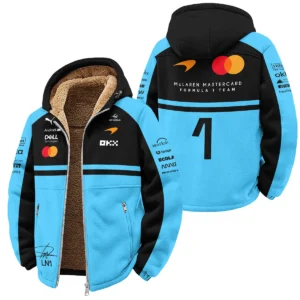 2026 Lando Norris 1 McLaren F1 Teamwear Down & Puffer Jackets BLNR25326A3HCJ - Cyan 2026 Lando Norris 1 McLaren F1 Teamwear Down & Puffer Jackets BLNR25326A3HCJ - Cyan