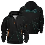 Mercedes F1 Teamwear Hoodie Half Zip BL8326A1MERHDF