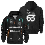2026 George Russell Mercedes F1 Teamwear Hoodie Half Zip BLGR30326A1HDF - Black