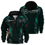 Mercedes F1 Teamwear Hoodie Half Zip BLVA5326A1MERHDF