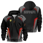 Ferrari F1 Teamwear Hoodie Half Zip BLVA5326A3FRRHDF