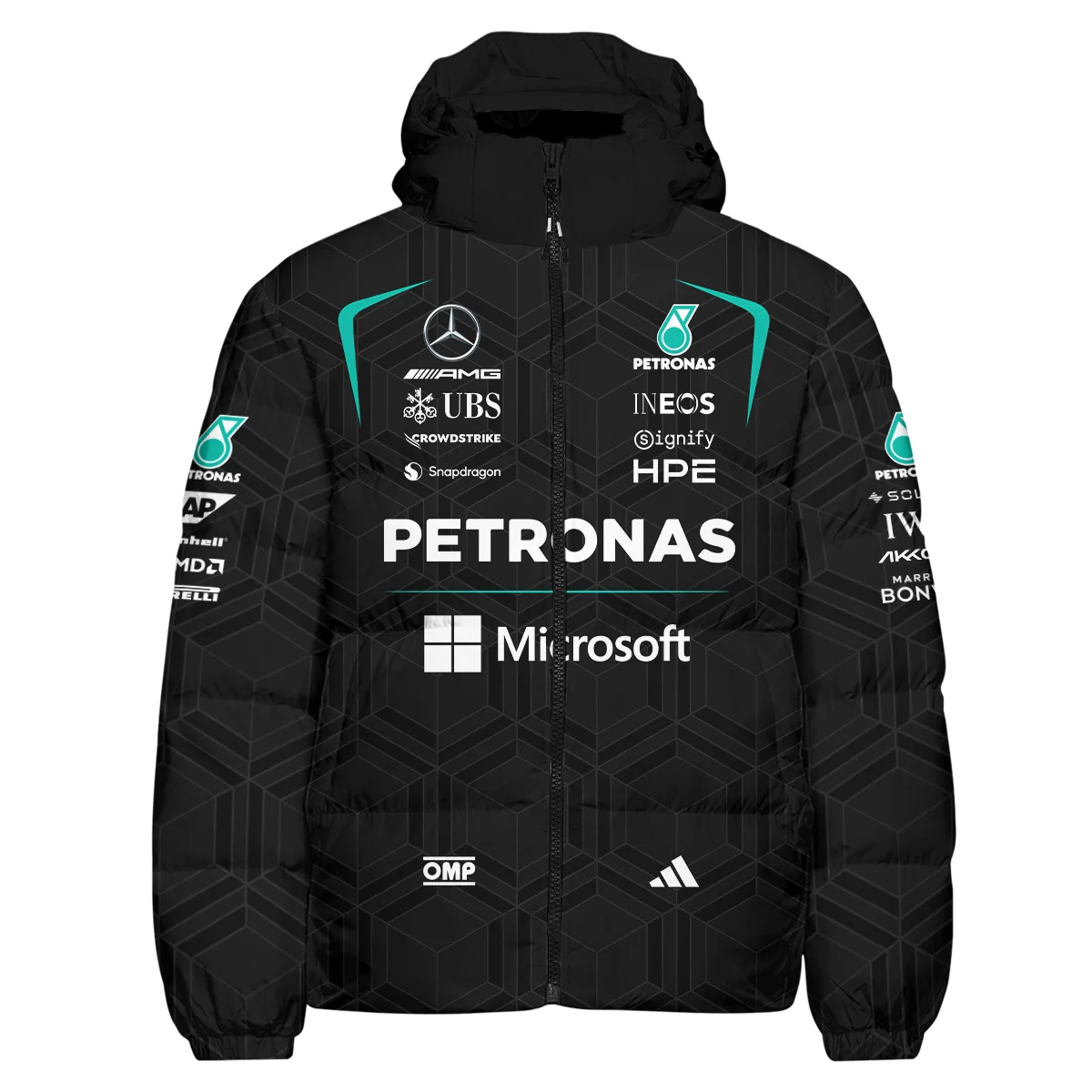 2026 Kimi Antonelli Mercedes F1 Teamwear Down & Puffer Jackets BLKA29326A1HCJ - Black 2026 Kimi Antonelli Mercedes F1 Teamwear Down & Puffer Jackets BLKA29326A1HCJ - Black