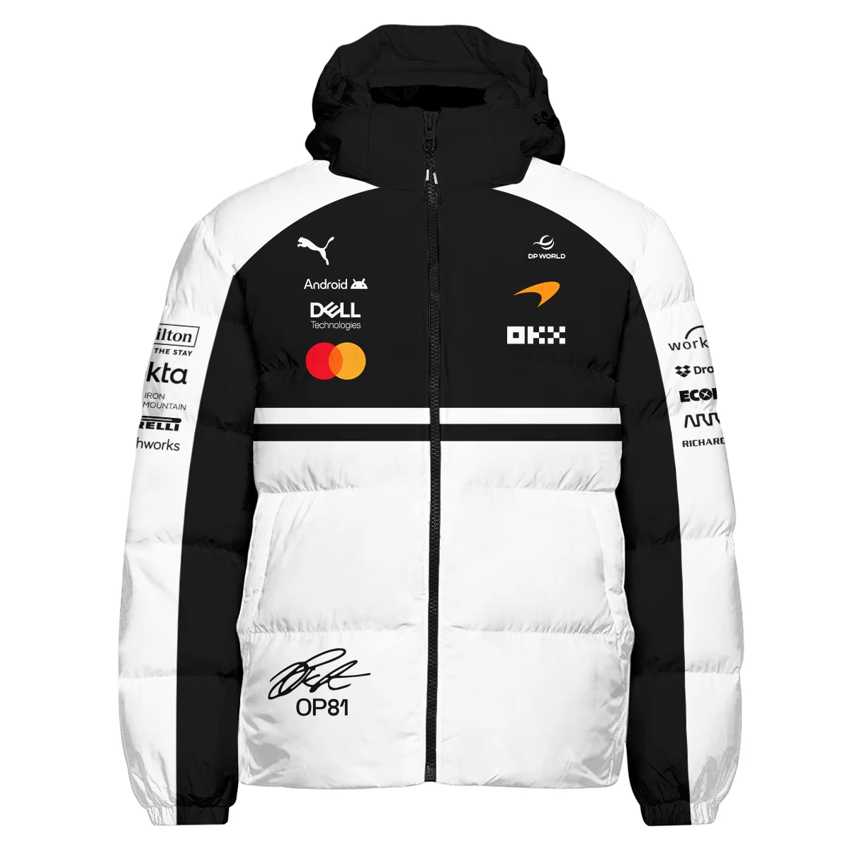 2026 Oscar Piastri 81 McLaren F1 Teamwear Down & Puffer Jackets BLOP25326A2HCJ - White 2026 Oscar Piastri 81 McLaren F1 Teamwear Down & Puffer Jackets BLOP25326A2HCJ - White