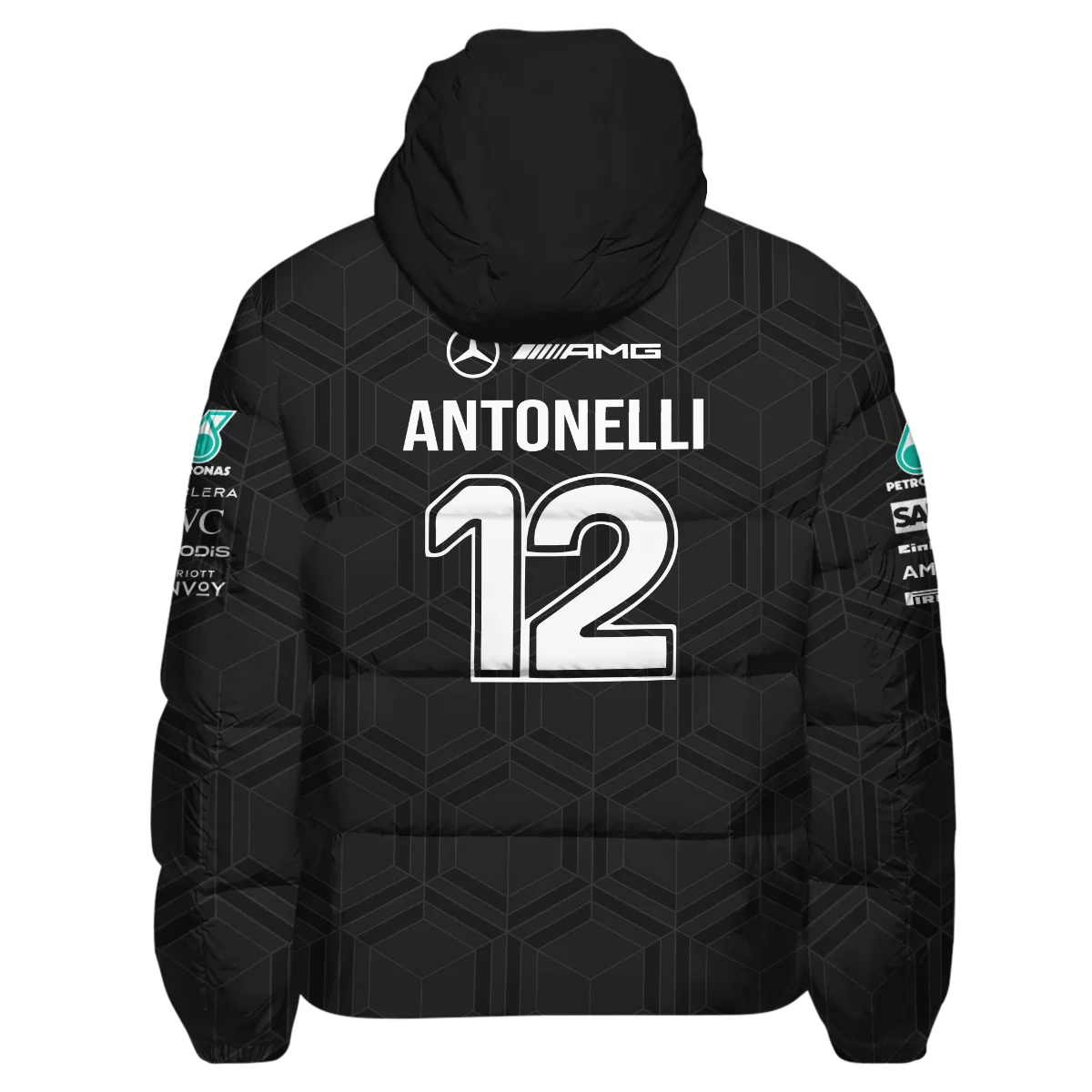 2026 Kimi Antonelli Mercedes F1 Teamwear Down & Puffer Jackets BLKA29326A1HCJ - Black 2026 Kimi Antonelli Mercedes F1 Teamwear Down & Puffer Jackets BLKA29326A1HCJ - Black