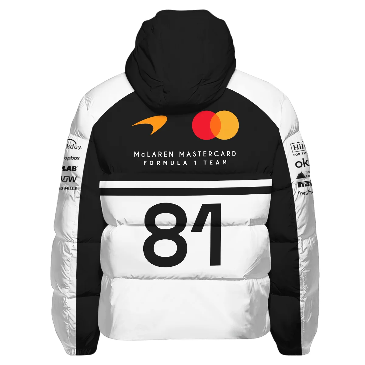 2026 Oscar Piastri 81 McLaren F1 Teamwear Down & Puffer Jackets BLOP25326A2HCJ - White 2026 Oscar Piastri 81 McLaren F1 Teamwear Down & Puffer Jackets BLOP25326A2HCJ - White