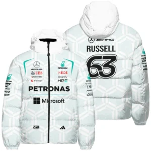 2026 George Russell Mercedes F1 Teamwear Hoodie BLGR30326A2HD - White
