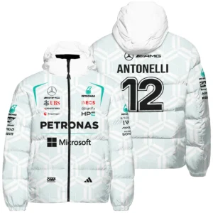 2026 Kimi Antonelli Mercedes F1 Teamwear Hoodie BLKA29326A2HD - White