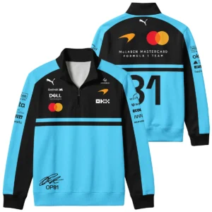 2026 Oscar Piastri 81 McLaren F1 Teamwear T-Shirt BLOP25326A3TS - Cyan