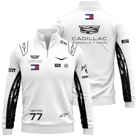 2026 Valtteri Bottas Cadillac F1 Team Apparel Quarter Zip Sweatshirt BLVA9326VB4QZS