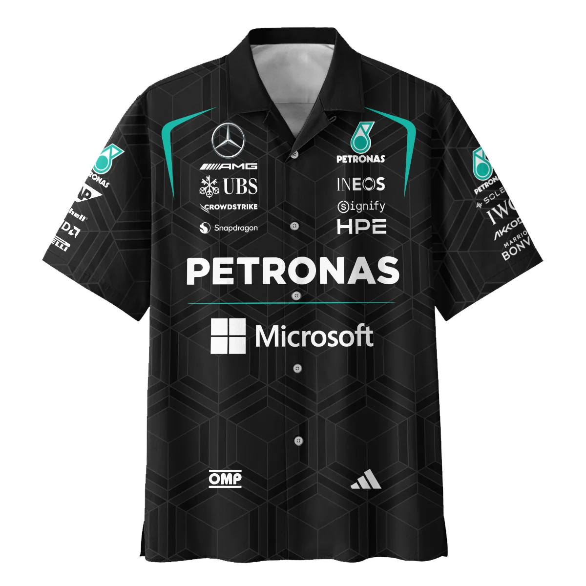 2026 George Russell Mercedes F1 Teamwear Hawaiian Shirt BLGR30326A1HW - Black 2026 George Russell Mercedes F1 Teamwear Hawaiian Shirt BLGR30326A1HW - Black