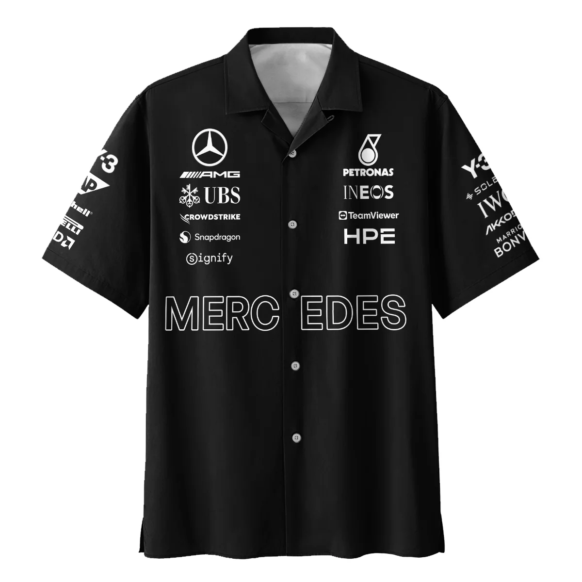 2026 Y-3 x Mercedes F1 Teamwear - Hawaiian Shirt BLMER18326A3HW 2026 Y-3 x Mercedes F1 Teamwear - Hawaiian Shirt BLMER18326A3HW