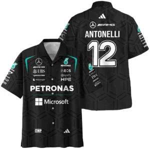 2026 Kimi Antonelli Mercedes F1 Teamwear Hoodie BLKA29326A1HD - Black