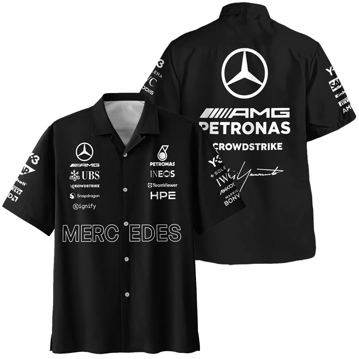 2026 Y-3 x Mercedes F1 Teamwear - Hawaiian Shirt BLMER18326A3HW 2026 Y-3 x Mercedes F1 Teamwear - Hawaiian Shirt BLMER18326A3HW