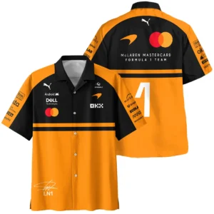 2026 Lando Norris 1 McLaren F1 Teamwear Fleece Jacket BLNR25326A1FJ - Orange