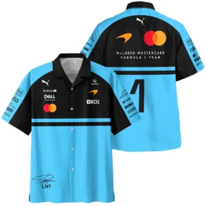 2026 Lando Norris 1 McLaren F1 Teamwear Fleece Jacket BLNR25326A3FJ - Cyan