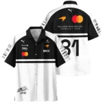 2026 Oscar Piastri 81 McLaren F1 Teamwear Hawaiian Shirt BLOP25326A2HW - White
