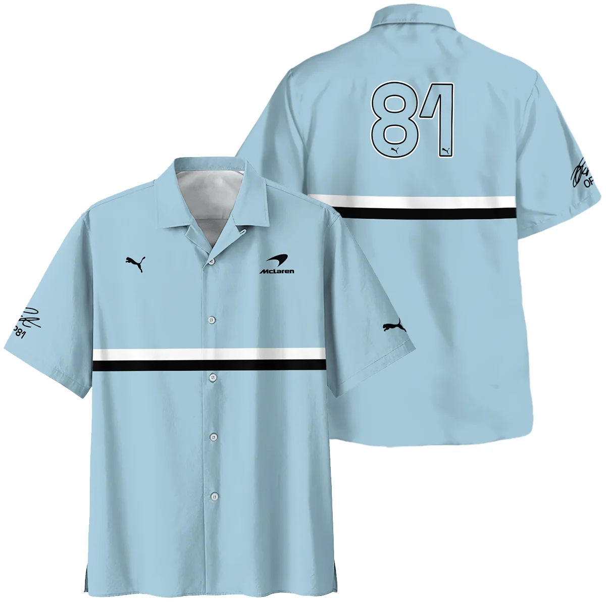 OP81 Oscar Piastri Puma McLaren - Hawaiian Shirt BLOP28326A1HW OP81 Oscar Piastri Puma McLaren - Hawaiian Shirt BLOP28326A1HW