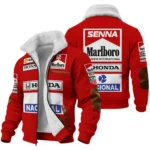 1988 Ayrton Senna Honda Race Suit Marlboro McLaren Fleece Jacket BL3725A2FJ