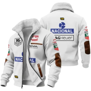 1985 Ayrton Senna John Player Special Lotus F1 Winter Fleece Jacket BL3725A3WFJ