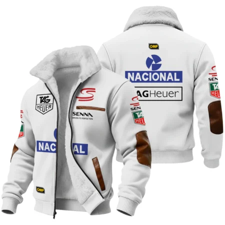 1985 Ayrton Senna John Player Special Lotus F1 Fleece Jacket BL3725A3FJ