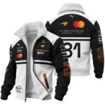 2026 Oscar Piastri 81 McLaren F1 Teamwear Fleece Jacket BLOP25326A2FJ - White