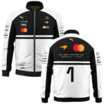 2026 Lando Norris 1 McLaren F1 Teamwear Bomber BLNR25326A2BB - White