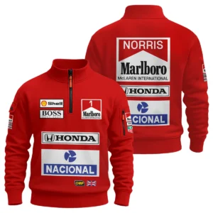 From 1988 to 2026 Lando Norris McLaren F1 Golden Era Hoodie Quilted Waffle BLNR3426A1HQW