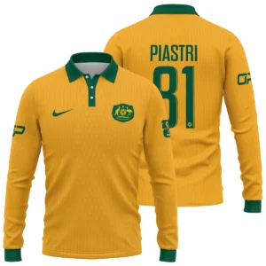 Australia Match Home 2026/27Jersey x Oscar Piastri Formula 1 Zipper Hoodie BLOP17426A2ZHD