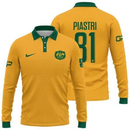 Australia Match Home 2026/27Jersey x Oscar Piastri Formula 1 Long Polo Shirt BLOP17426A2LPL