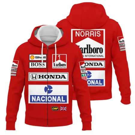 From 1988 to 2026 Lando Norris McLaren F1 Golden Era Zipper Hoodie BLNR3426A1ZHD